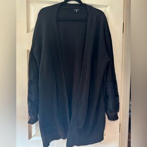 Who What Wear Target cardigan with fuzzy sleeves
